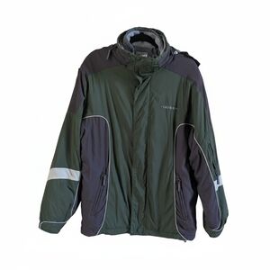 Quest 3-in-1 System Green and Gray Jacket with Removable Hood and Lining